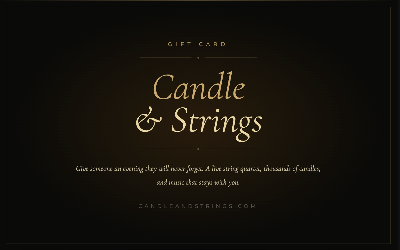 Candle and Strings Gift Card