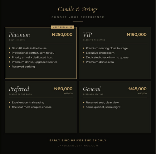Candle & Strings: Abuja Debut 7PM