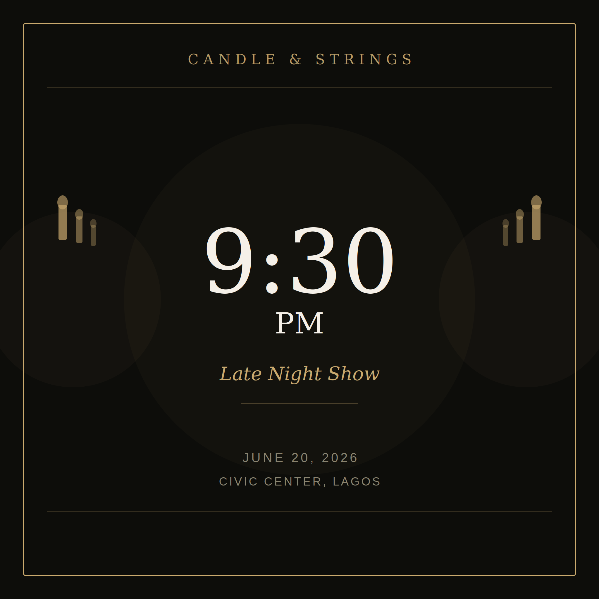 Candle and Strings 9:30pm Show